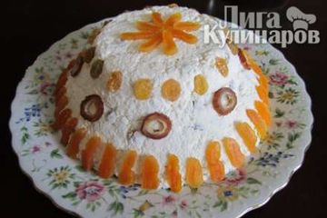 фото рецепта Творожная пасха с медом Нарядная
