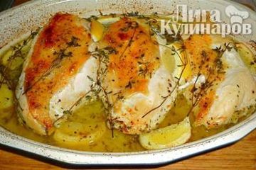 фото рецепта Куриные грудки с лимонным соусом