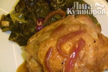 фото рецепта Курица тушеная с винным уксусом