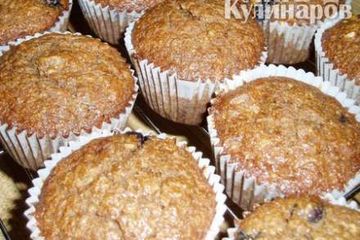 фото рецепта Банановые кексы с черникой