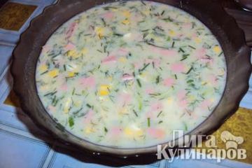 фото рецепта Окрошка по бабушкиному рецепту
