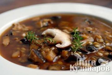 фото рецепта Грибной суп с чесноком