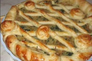 фото рецепта Пирог с капустой и шпинатом