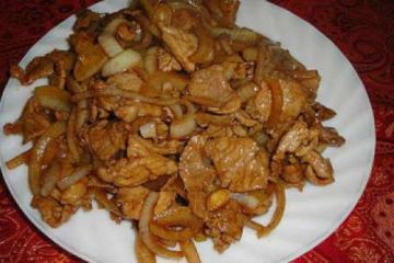 фото рецепта Жареное мясо с луком