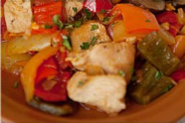 фото рецепта Индейка тушеная с овощами