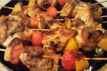 фото рецепта Шашлык из курицы в духовке