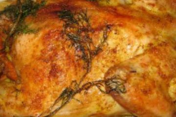 фото рецепта Курица целиком с овощами в духовке