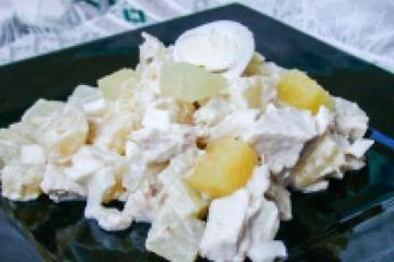 фото рецепта Легкий салат с курицей