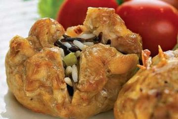 фото рецепта Мешочки из курицы с рисом