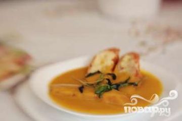 фото рецепта Суп из тыквы с шалфеем