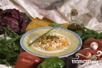 фото рецепта Букатини с соусом из красного перца