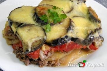 фото рецепта Запеканка мясная с баклажанами