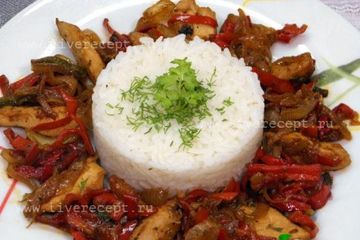 фото рецепта Куриное филе в соевом соусе с овощами