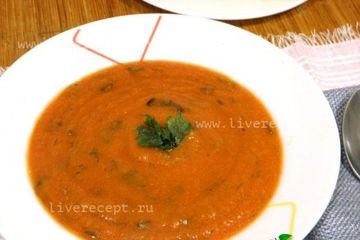 фото рецепта Суп-пюре из тыквы с томатным соком