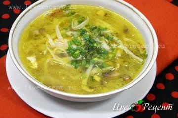 фото рецепта Куриный суп-лапша с грибами