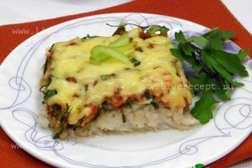 фото рецепта Рыба, запеченная с овощами и сыром