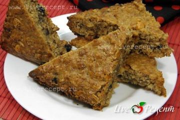 фото рецепта Флепджек с лимоном, орехами и черносливом
