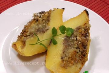 фото рецепта Айва запеченная с медом и орехами