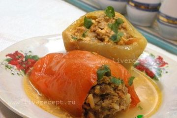 фото рецепта Перец фаршированный мясом и рисом