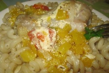 фото рецепта Курица с овощами в сметанном соусе
