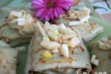 фото рецепта Блинчики с яблоками
