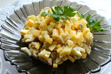 фото рецепта Салат с рыбьими молоками