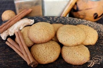 фото рецепта Овсяное печенье с имбирем и корицей