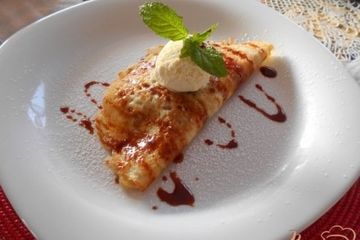 фото рецепта Блины с бананом и шоколадом