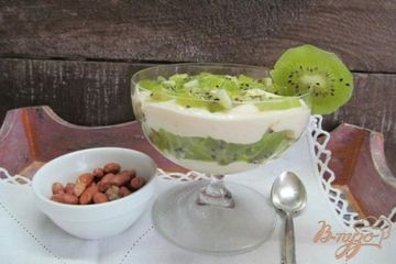 фото рецепта Десерт из киви с творогом