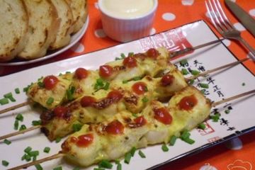 фото рецепта Пикантный шашлычек в духовке из куриного филе