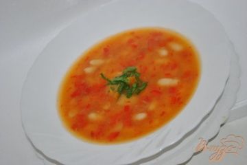 фото рецепта Суп с перцами и фасолью