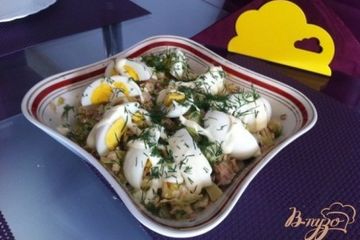 фото рецепта Картофельный салат с тунцом