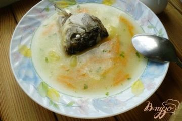 фото рецепта Суп с голов рыбных с манкой