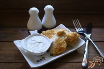 фото рецепта Курица в хрустящем кляре с соусом