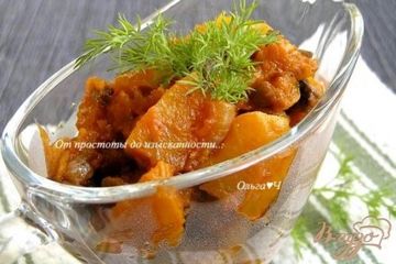фото рецепта Рагу из тыквы с грибами