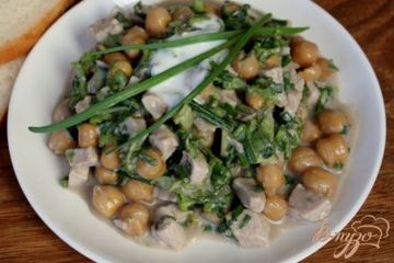 фото рецепта Мясной салат с нутом