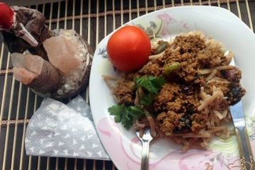 фото рецепта Макароны с тофу и оливками