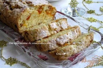 фото рецепта Кекс с творогом и курагой