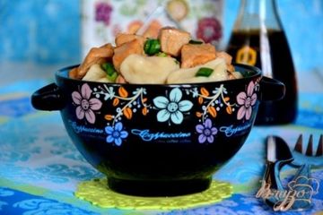 фото рецепта Свинина тушеная с галушками