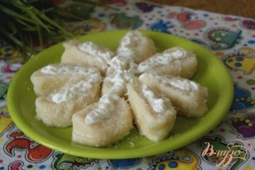 фото рецепта Ленивые вареники с кокосовой стружкой