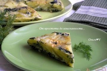 фото рецепта Тортилья с луком и шпинатом