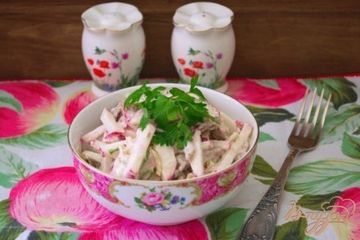 фото рецепта Салат с редисом и мясом