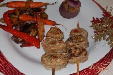фото рецепта Свинные рулеты  Светофор