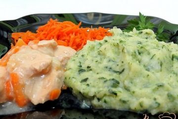 фото рецепта Картофельное пюре со шпинатом