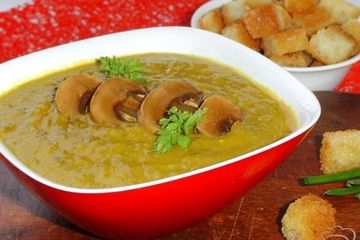 фото рецепта Суп-пюре чечевичный с грибами