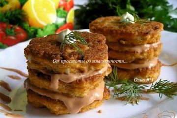 фото рецепта Икорные башенки с розовым соусом
