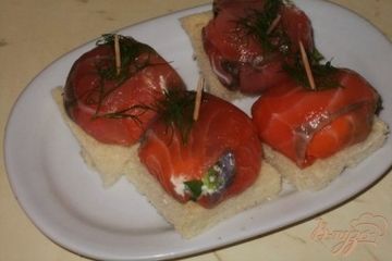 фото рецепта Закуска из лосося и сливочного сыра