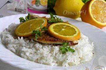 фото рецепта Тилапия с апельсином и рисом Басмати