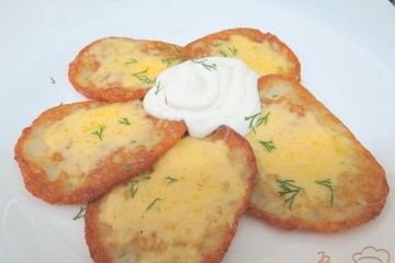 фото рецепта Драники с сыром и белком
