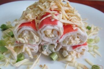 фото рецепта Фаршированные крабовые палочки